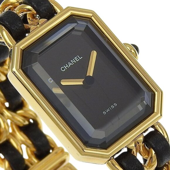CHANEL Premiere S Watches H0001 blackDial Plated Gold/leather Quartz - Picture 2 of 8